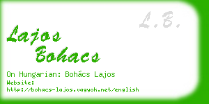 lajos bohacs business card